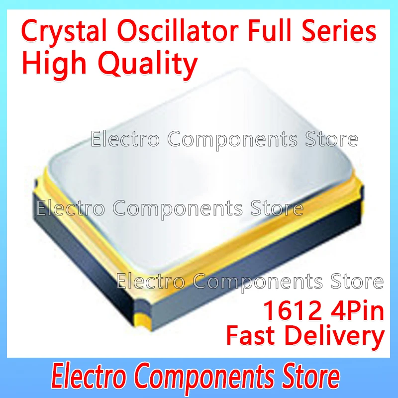 10PCS 1612 4Pin SMD Passive Crystal oscillator 12MHZ 16MHZ 20MHZ 24MHZ 25MHZ 26MHZ 32MHZ 40MHZ 48MHZ 37.4MHZ 12M 16M 20M 24M 25M