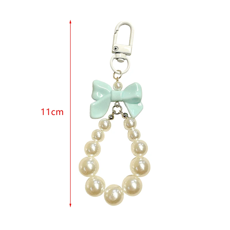 Cute Sweet Bowknot Beaded Keychain Creative Exquisite Bowknot Pendant Kawaii Fashion Backpack Hanging Ornament Accessories Gifts