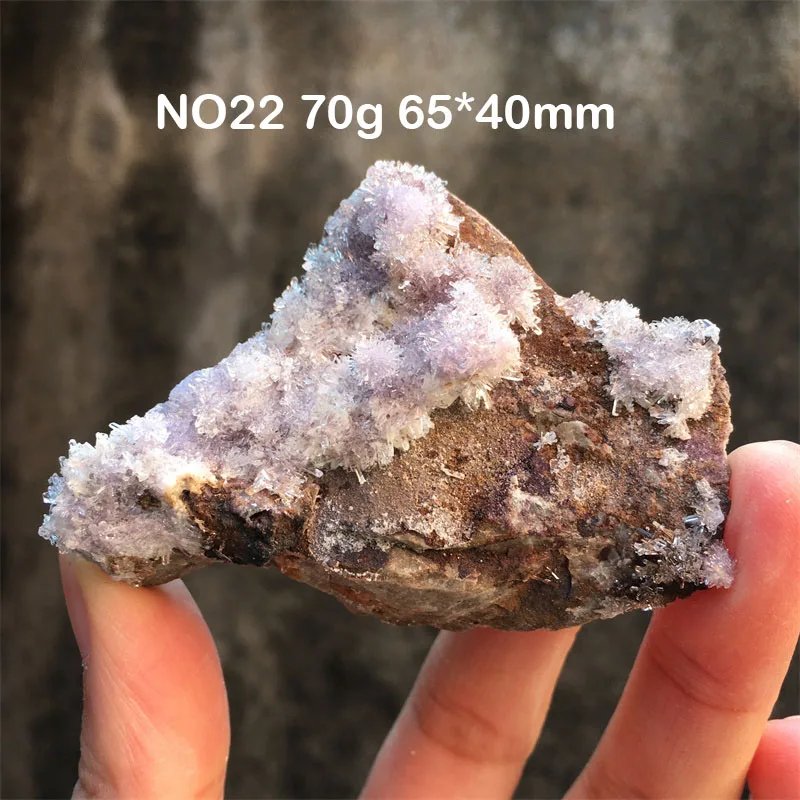 

Guizhou Real Natural Light Purple Creedite Mineral Specimen Crystal Cluster Healing Reiki Stones Home Decor Collection