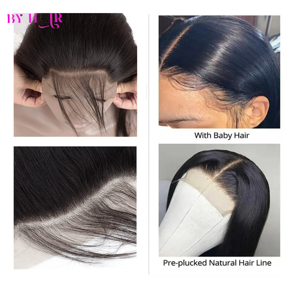 Straight 2x6 4x4 5x5 6x6 Lace Closure Human Hair Transparent Lace 13x4 Lace Frontal Human Hair Ear to Ear Frontal Extensions