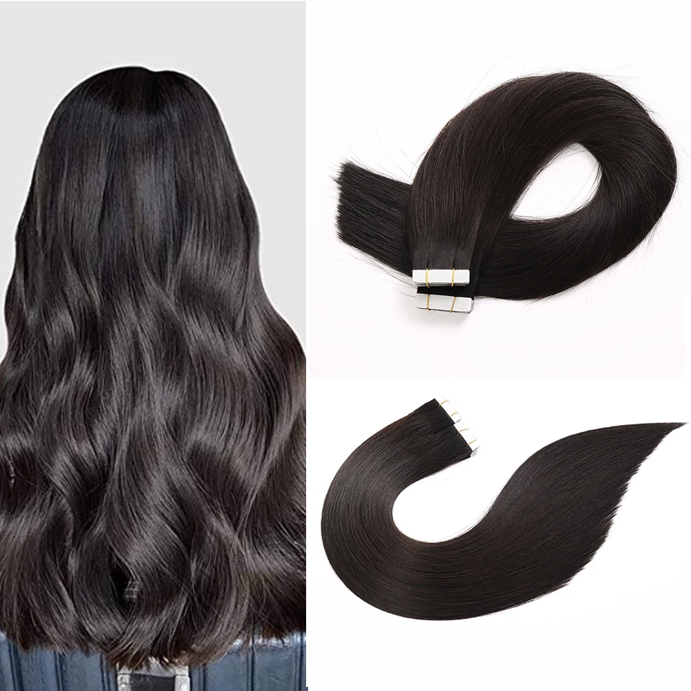 High Quality Wholesale 100% Russian Human Virgin Remy Tape In Extension Human Hair Extension 40 pcs 100g per pack