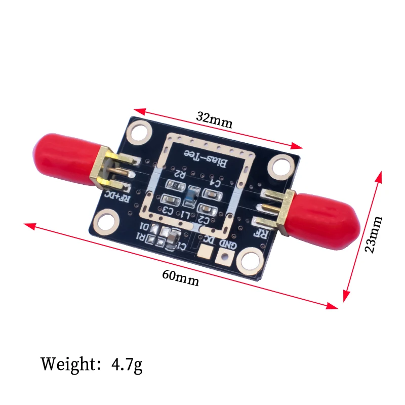 Bias Tee Wideband Frequency 10MHz -6GHz RF DC blocker for HAM radio RTL SDR LNA Low Noise Ham Radio Amplifier 10-6000 MHz