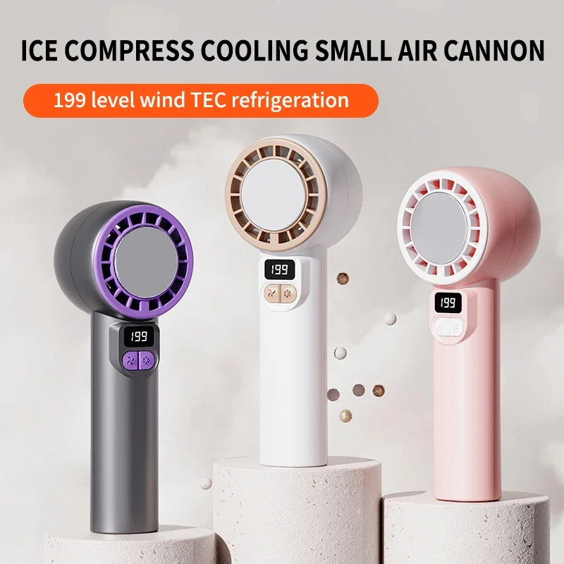 

Маленький вентилятор Ice Pack, портативный мини-портативный вентилятор, скорость ветра 199, аккумулятор USB емкостью 3000 мАч, для путешествий, кемпинга, на открытом воздухе