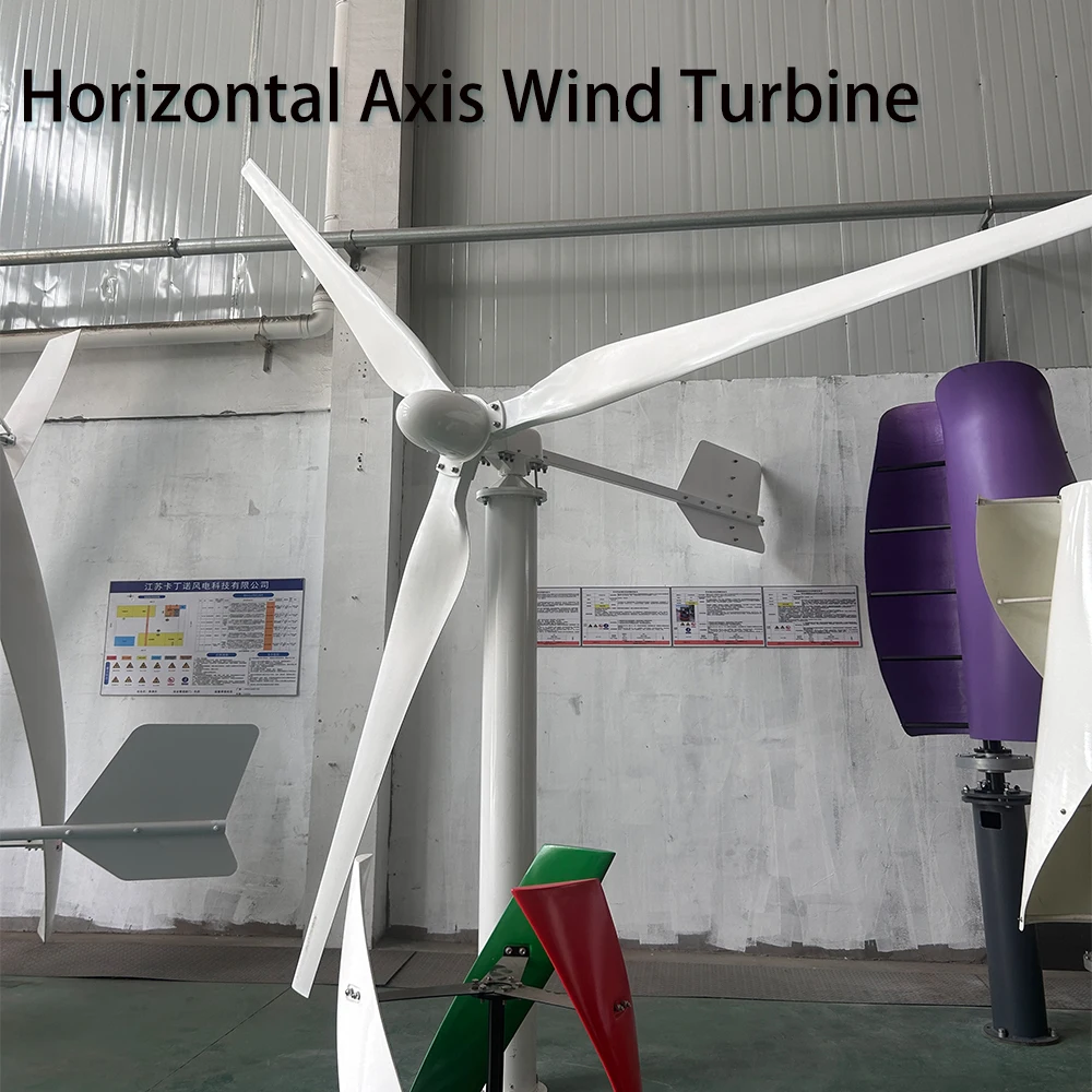 10KW Horizontal Axis Wind Turbine Generator 48V 120V 380V Free Energy Magnetic Dynamo Strong Power 220v Inverter Output For Home