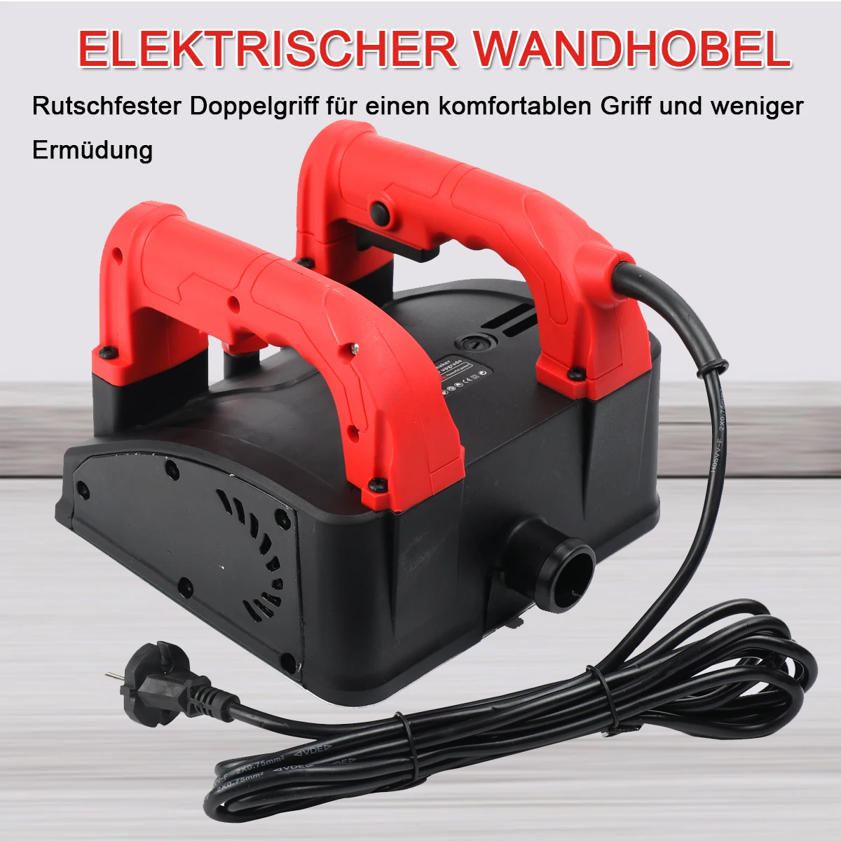Afbeelding 6: 1200W Elektrische schuurmachine, betonfrees, elektrische muurschraper, muurschepset voor het verwijderen van oude stopverf