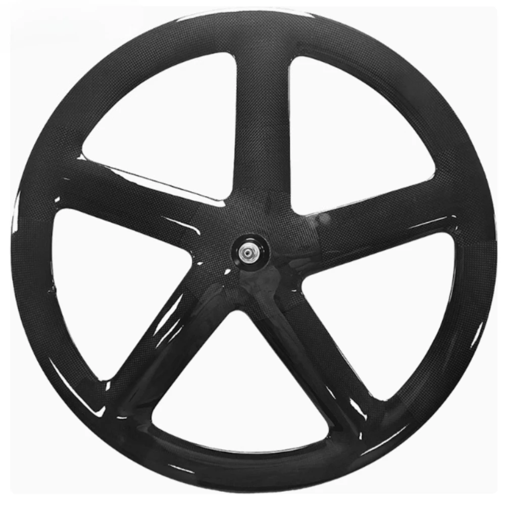 

700C 5-spokes Bicycle Wheels Road / Track / Triathlon / Time Trial Bike Five Spoke Wheelset Disc / V Brake Tubeless Tubular
