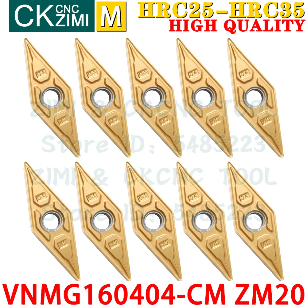 VNMG160404-CM ZM20 VNMG331 CM Carbide Inserts External Turning Inserts Tools VNMG 160404 CNC Metal Lathe Turning Cutter Tools