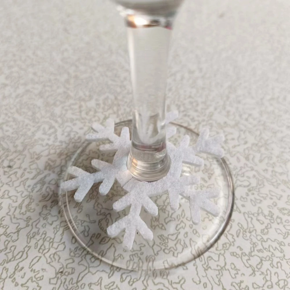 بطاقات كأس عيد الميلاد ، ديكور الغطاء السفلي للنبيذ الزجاجي ، زخرفة الطاولة ، ديكورات عيد الميلاد ، حفلة عيد الميلاد ، 10 من من من من من من الزجاج ، #5