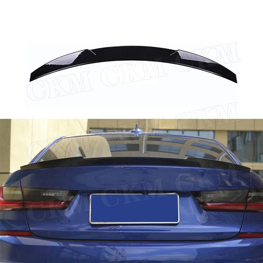 

CKMUUER Gloss Black Rear Boot Spoiler Wings For BMW 3 Series G20 G28 320i 330i 2019-2020 M4 Style ABS Black Trunk Spoiler