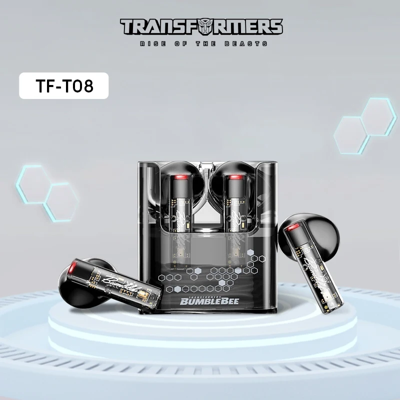 

TRANSFORMERS TF-T08 TWS Fashion Gaming Earphones Bluetooth 5.3 Noise Reduction Low Latency Headphones Music Earbuds Choice