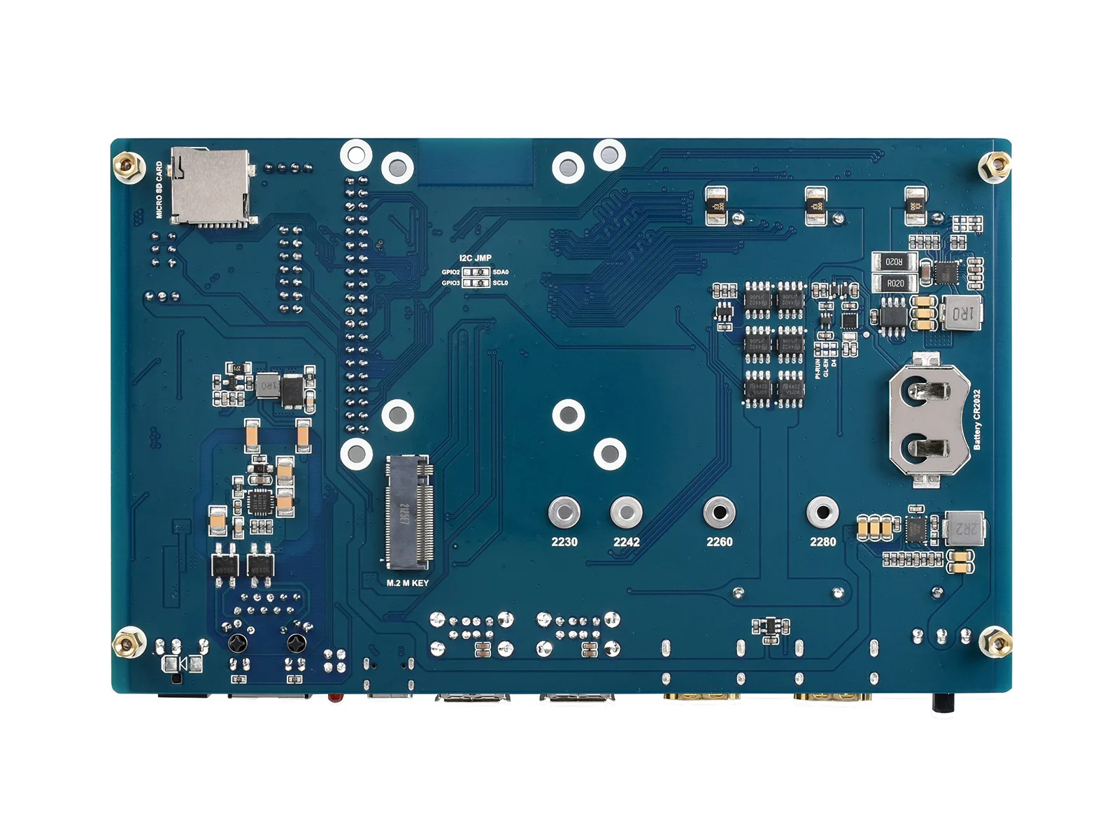 PoE UPS Base Board Designed for Raspberry Pi Compute Module 4 Gigabit Ethernet Dual HDMI Quad USB2.0 HDMI 4K 30fps