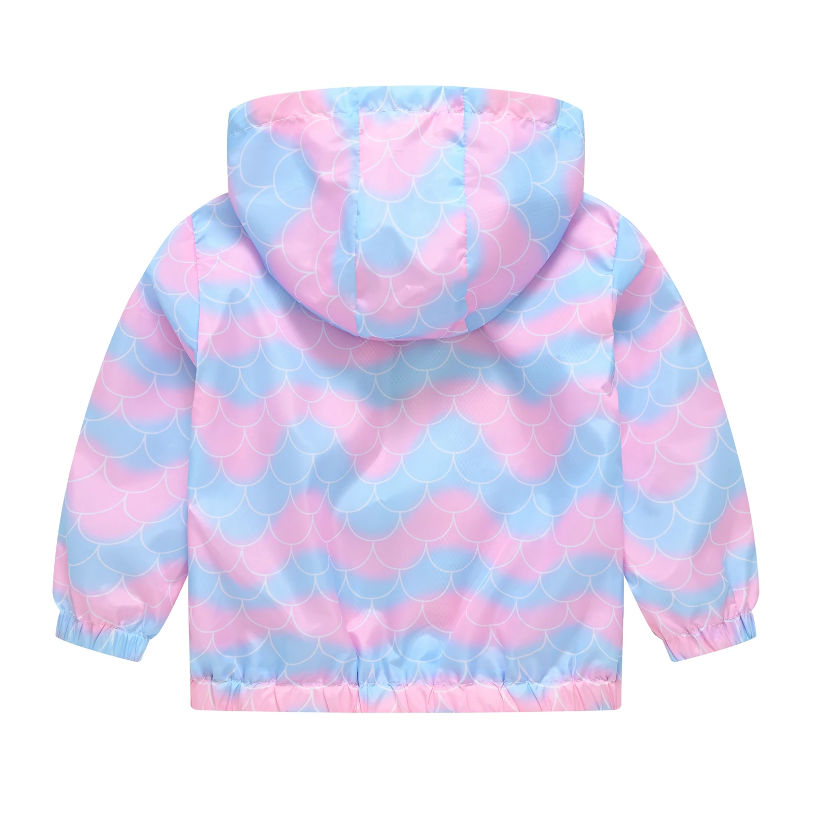 Cute Fish Scale Graphic Kids Jacket: Sun Protection, Lightweight & Breathable - Perfect for Spring & Summer!