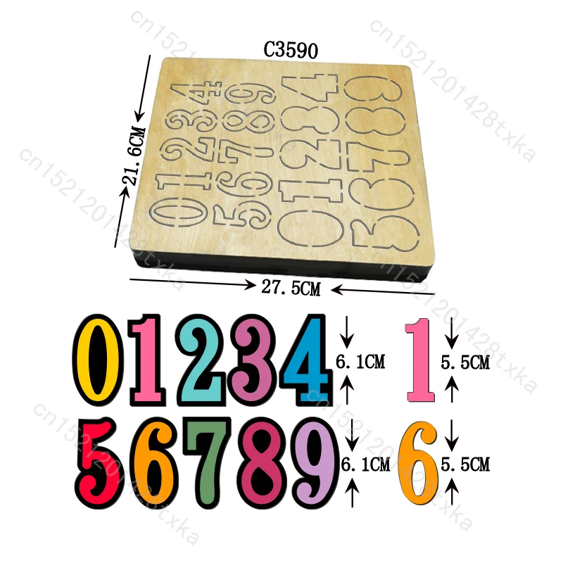

New 0-9 Wooden die Scrapbooking Cutting Dies C3590