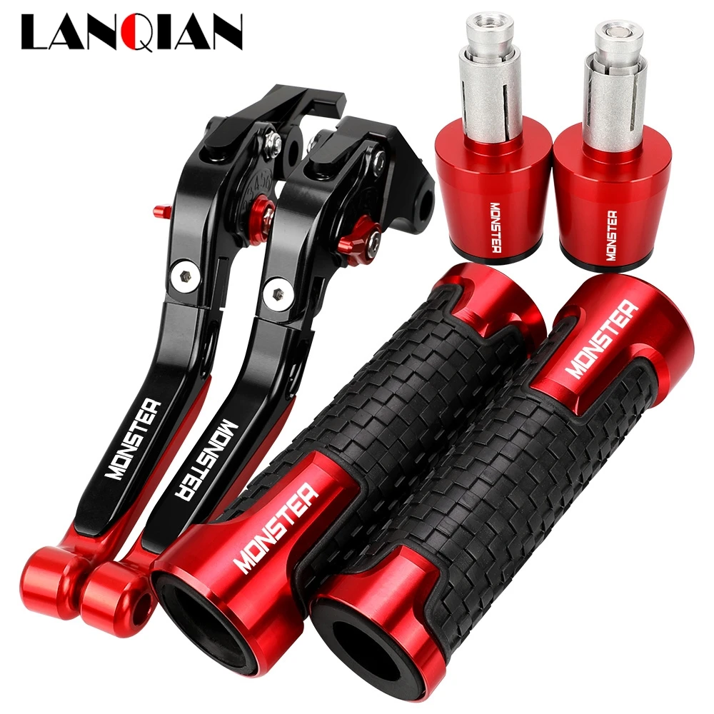 

For DUCATI 620 MONSTER 2003 2004 2005 2006 Motorcycle Accessories Handgrips Extendable Brake Clutch Levers Handlebar Grips Ends