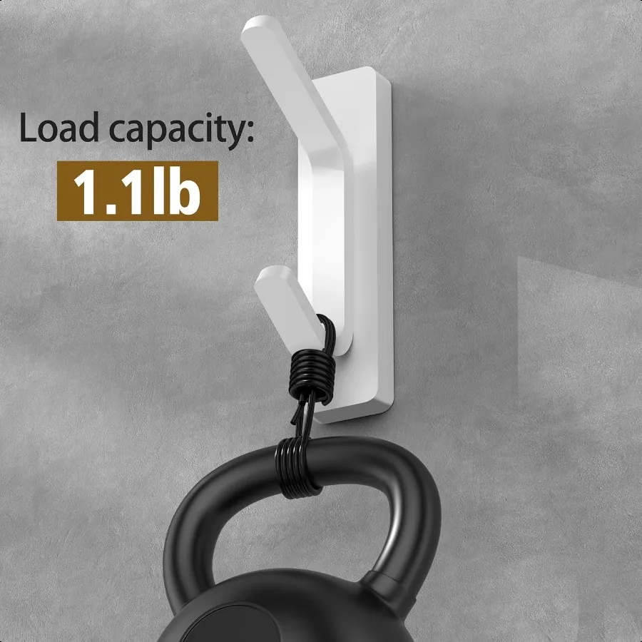 Ganci adesivi per appendere danni liberi Gancio da parete rimovibile nei spazi viventi 8 ganci bianchi in plastica e 8 strisce adesive