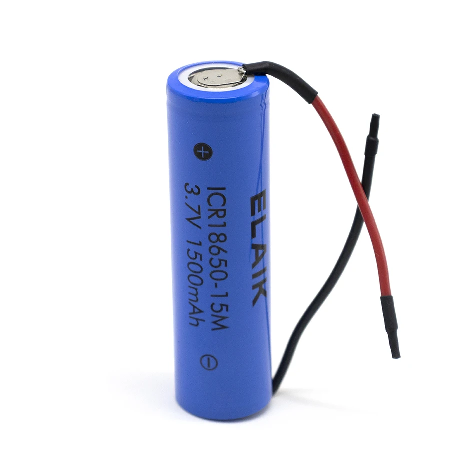 1-5PCS 3.7V ICR18650-15M 1500mAh Rechargeable Digital Lithium Battery Suitable for Small Flashlight, Small Fan Battery