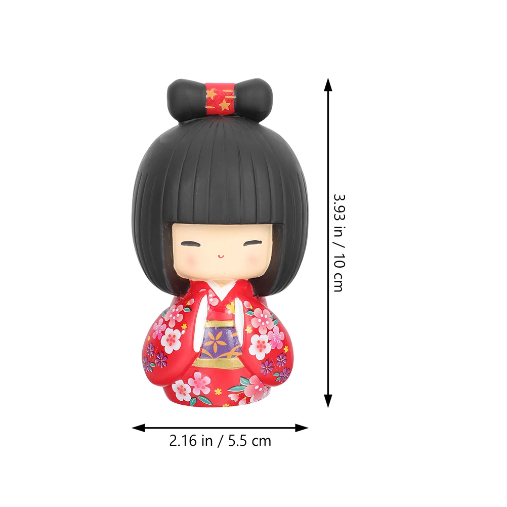 Modern Japanese Kokeshi Lovely Decoration Japanese Kimono Resin Kimono Japanese Restaurant Tabletops Ornament