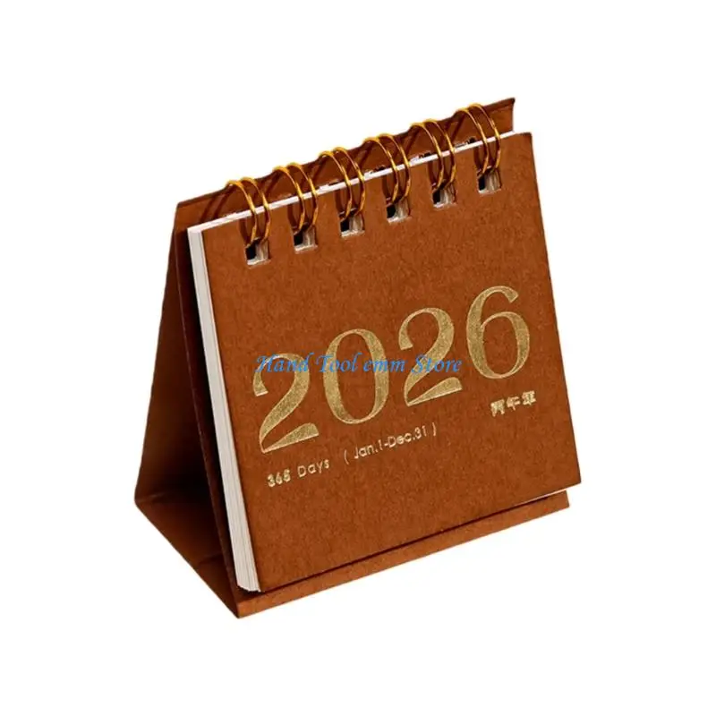 

H37F 2026 Light Weight Daily Planner Calendar For Work Travel Study Sturdy Paper Pages Easy To Carry Mini Desk Calendar