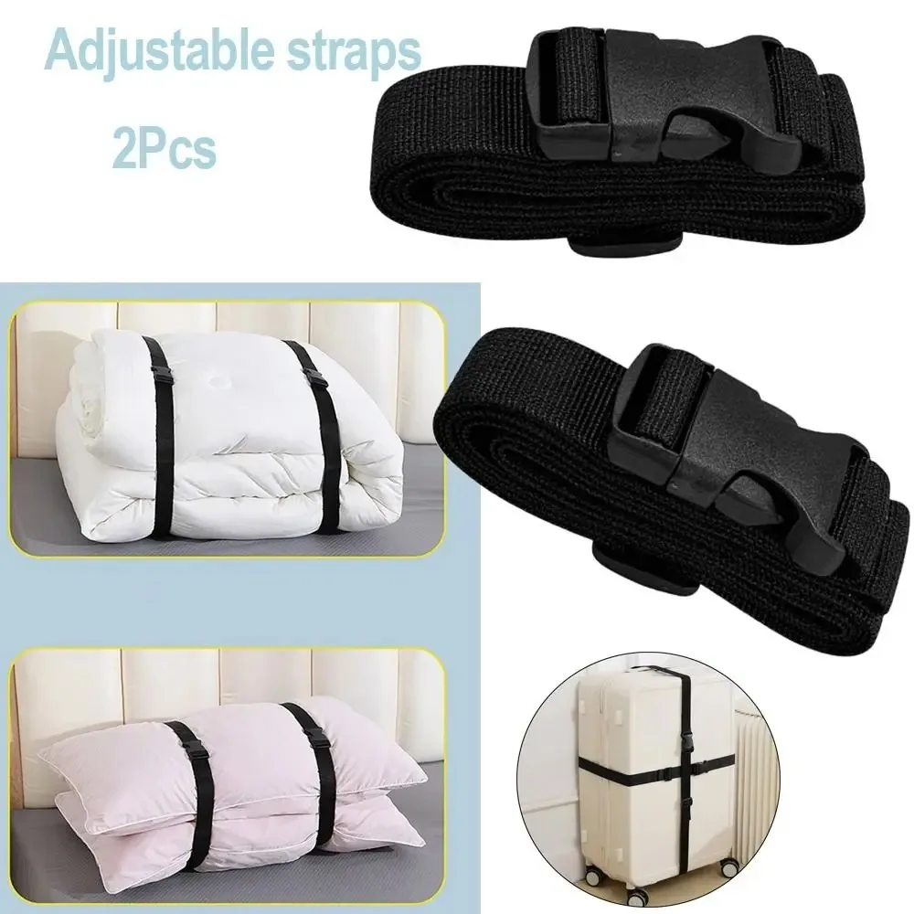 2Pcs Heavy Duty Adjustable Luggage Lashing Strap with Cam Buckle for Mattress Suitcase Binding Storage Packing Fixed Strap