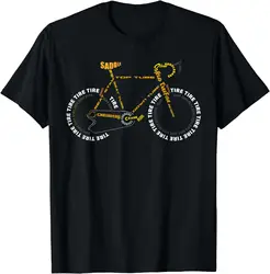 Bicycle Anatomy Shirt | Cute Cycling Is Life T-Shirt Gift T-Shirt Men Clothing Tops Graphic T Shirts Streetwear Camisas