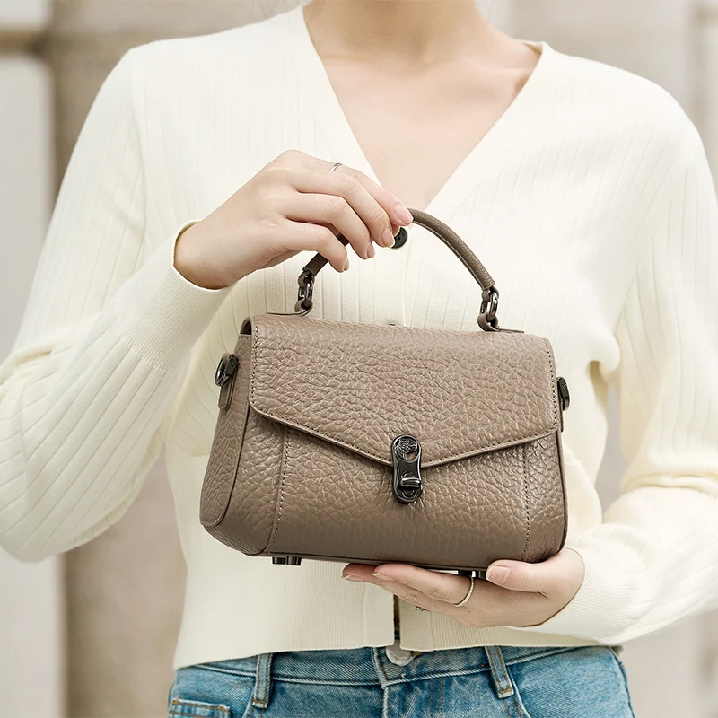 ZOOLER  First  Cow Skin Leather Handbag Woman Shoulder Bags Genuine Leather  Black Purses Luxurious Fashion Girl‘s Hot #YC518