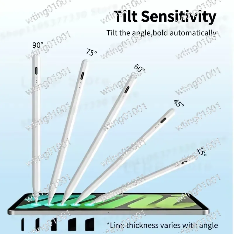 Fast Charging Stylus Pen Featuring Original Tip Tilt Support and Palm Rejection for Touchscreen Tablets