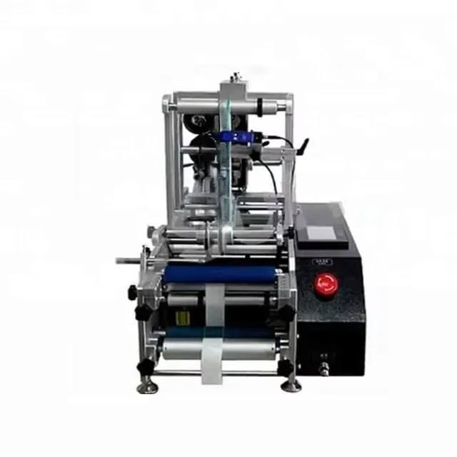 Semi-automatic labeling machine, cheap round bottle paper stickers