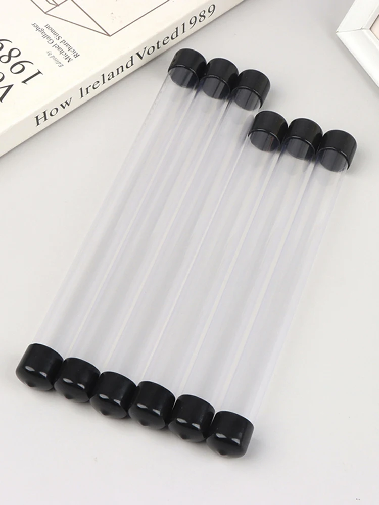 PVC Clear Storage Tube Rotating Pen Holders Plastic Pen Case Gift Pen Packaging Box Lightweight Cylindrical Tube Container