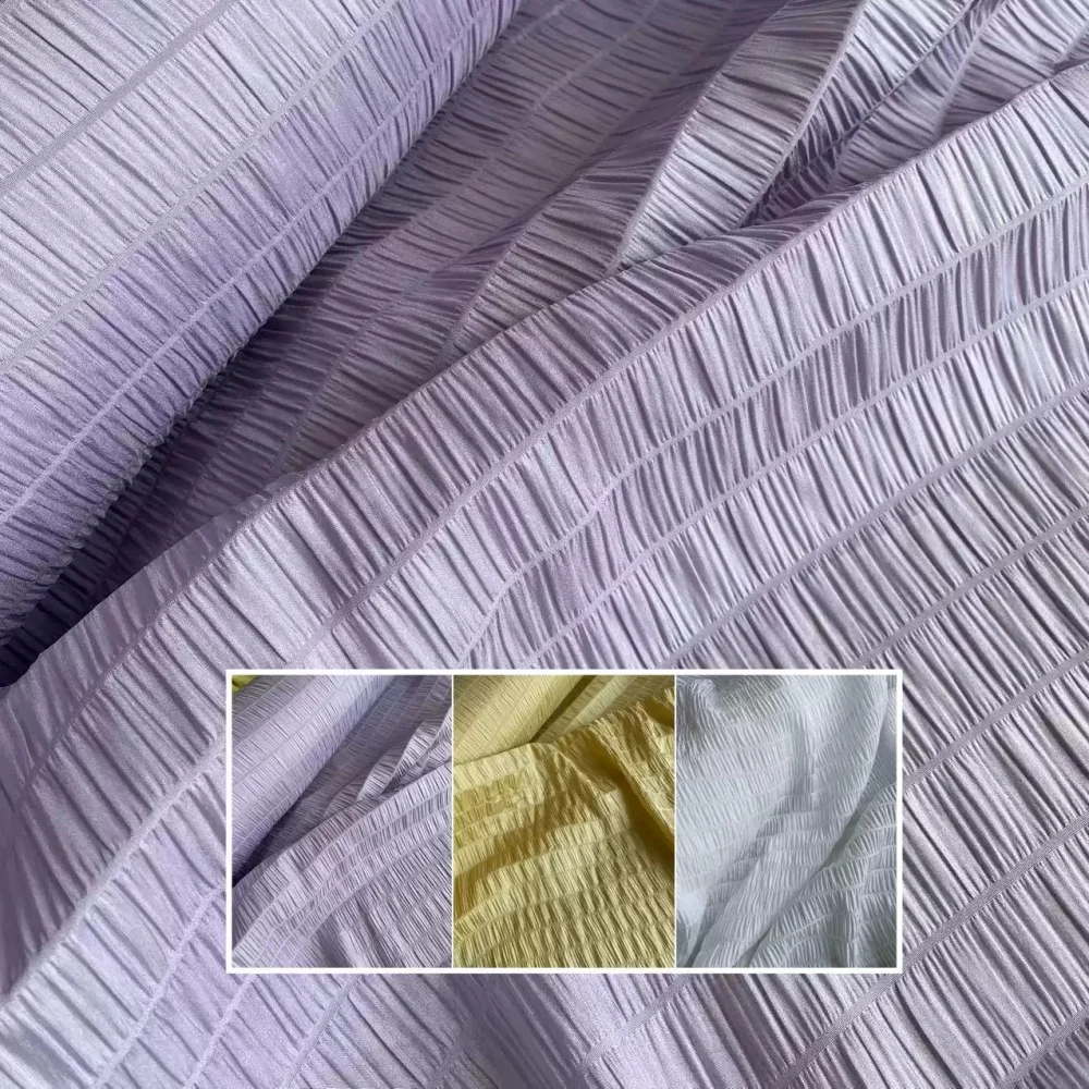 

Elegant High Quality Good Texture Stretch Comfortable Feeling Colorful Silk Spandex CDC Fabric for Women Custom Dress Garment