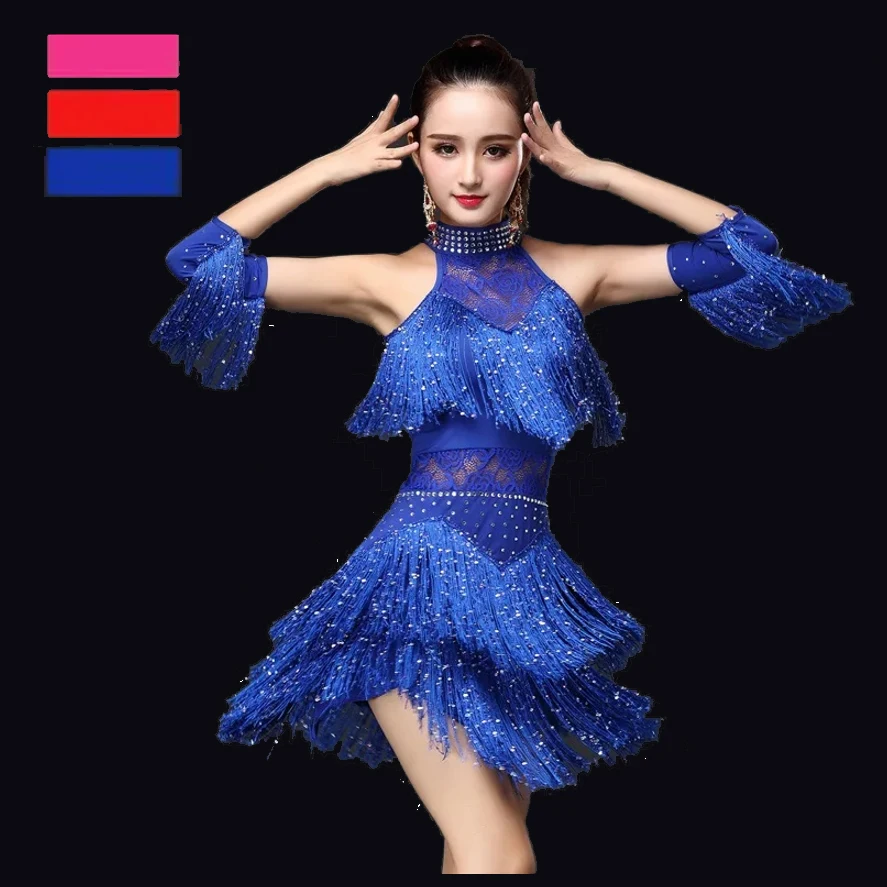 Latin Dance Dress Women/Lady/Girls New Sexy Fringe Salsa/Ballroom/Tango/Cha Cha/Rumba/Samba/Latin Dresses For Dancing