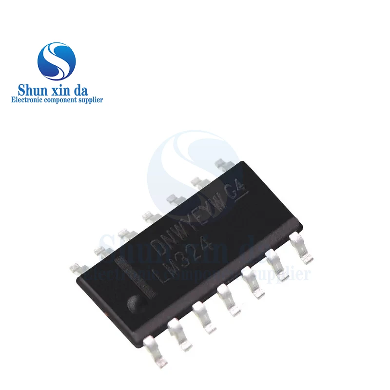 10PCS LM324 DIP14 SOP14 TSSOP LM324N LM324AN LM324DR LM324ADR LMV324AIDR LM324PWR LM324APWR LMV324IPWR Operational Amplifiers IC