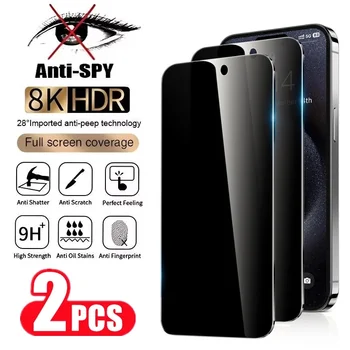 2 adet gizlilik ekran koruyucu IPhone 15 14 11 12 13 16 Pro Max 12 13 Mini XR X XS MAX 7 8 15 14 16 artı SE Anti-spy cam