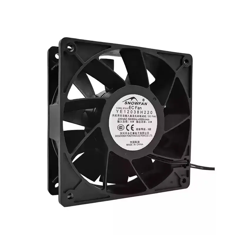 For SNOWFAN YE12038H220 AC 220V  4500RPM 12038 120x120x38mm EC Dual Ball Bearing Violent Welder Inverter Chassis Case Cooler Fan