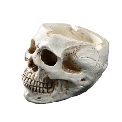 Skull Cigarette Ashtray Ash Tray Resin Halloween Props Home Decor Craft Ashtray Cigarette Cigar Ashtray Ash Tray Smoking Gift