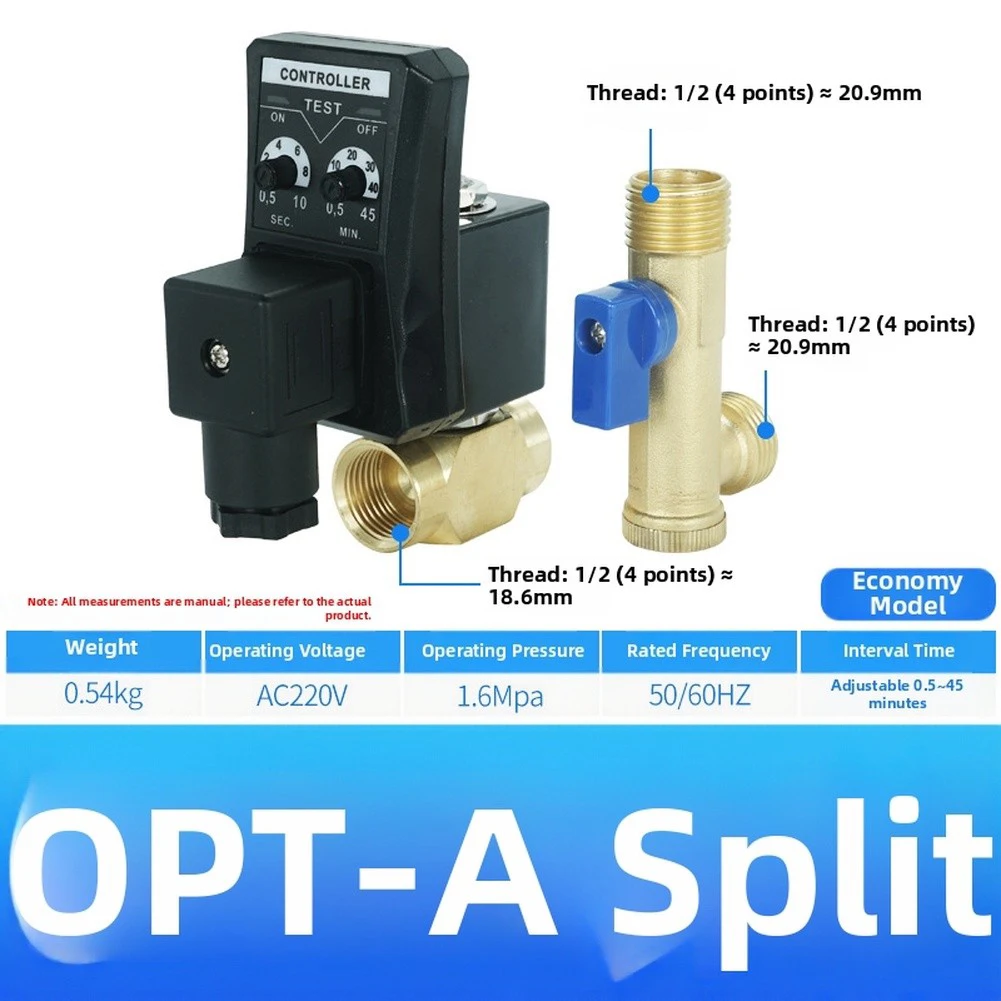 Programmable Automatic Condensate Drain Valve For Compressor Tanks Separators Dryers Filter Replacement Electric Air Drain Tools
