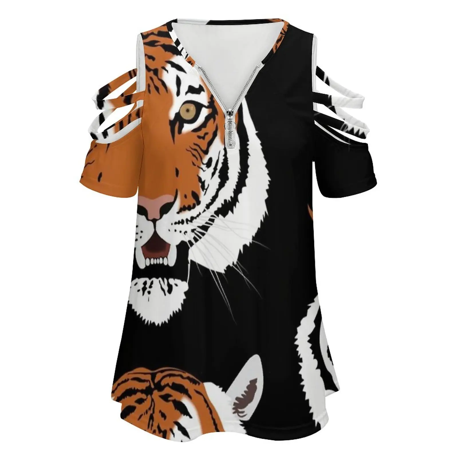 Tiger Head Woman's T-Shirt Spring And Summer Printed T Shirts Various styles T-shirts Tiger Cat Head Tiger Head