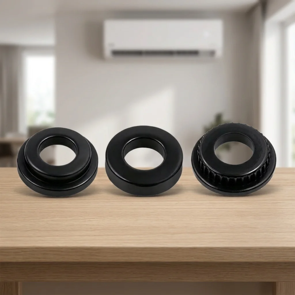 Air Conditioner Motor Shock Absorbing Rubber Pad Black Vibration Damping Mount For For Midea AC Unit Noise Reduction Hardware