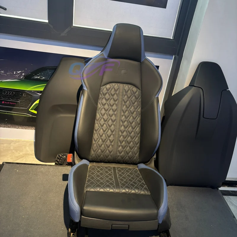 Car Luxury Sport Racing Seat Custom Carbon Fiber Panel Leather Cover Bucket Upgrade RS Seats for Audi A3 A4 A5 A6 A7 Q3 Q5 Q7 Q8