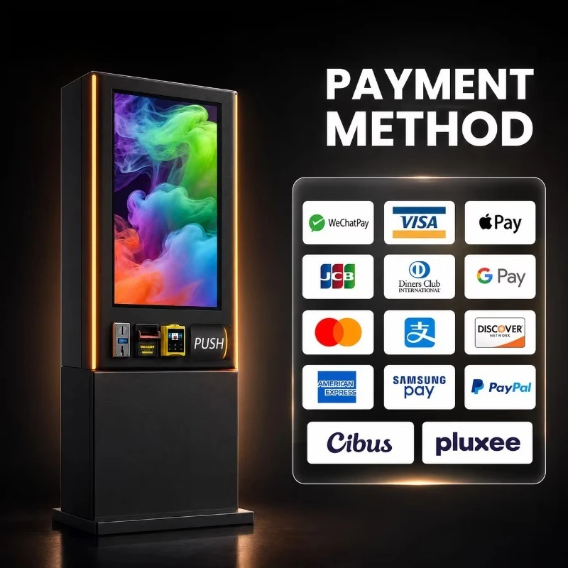 Mini Cigarette & Vape Vending Machine, Custom Real-Time Monitoring with ID Scanner & Card Reader for Bar
