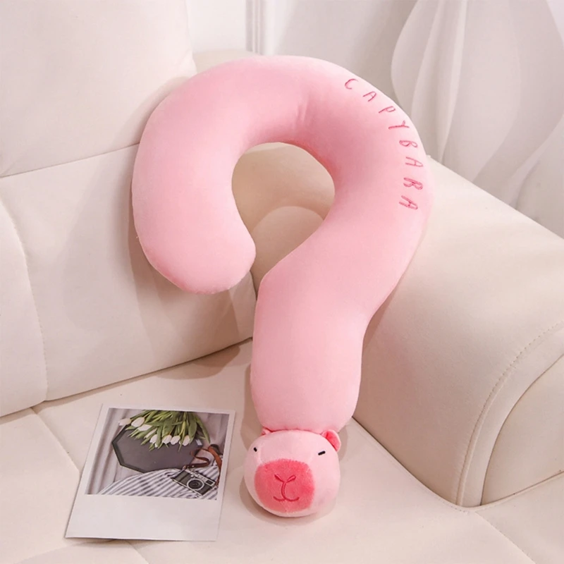 Adjustable Comfort Neck Pillow in Question Mark Designs, Soft Cotton,Cushions Perfectly for Long Sitting Periods