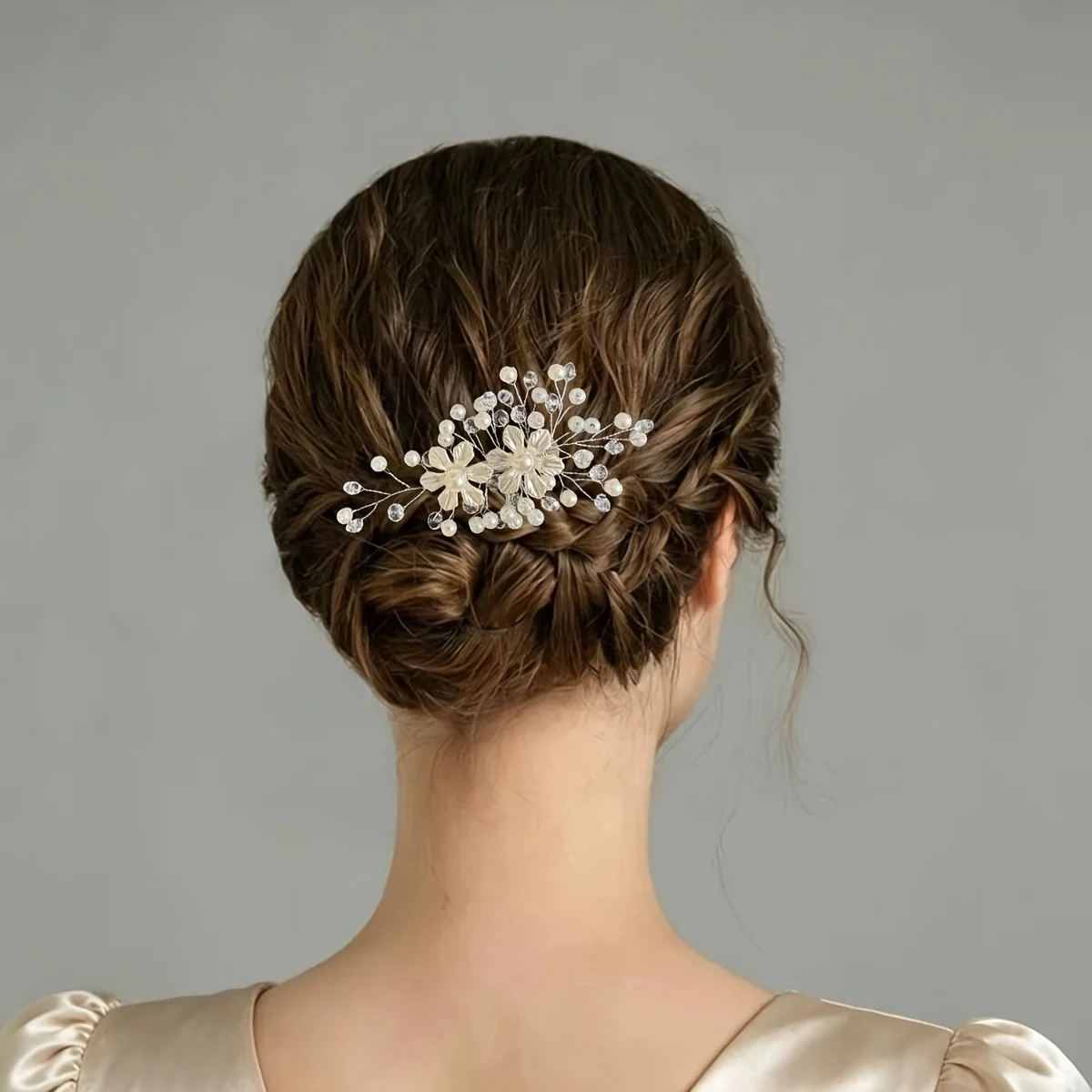 Handmade Fashion Pearl Leaf Hair Clip Hairpin Crystal Flower Hairpin Bridal Wedding Hair Accessories Jewelry Hair Clip Hairpin