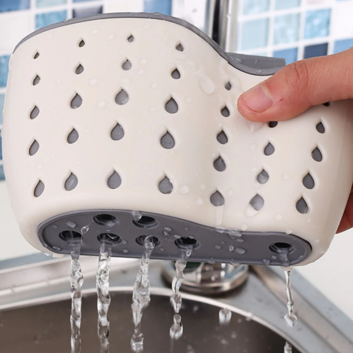 1/2Pcs Kitchen Sink Shelf Organizers Double-Layer Hanging Sponge Drain Basket Accessories Silicone Storage Holder Rack Supplies
