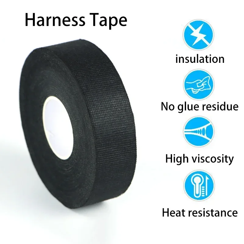 Flannel Cloth Harness Tape Anti Noise Wear Resistant Self Adhesive Fabric Tape for Car Wiring Harness Auto Interior Protection