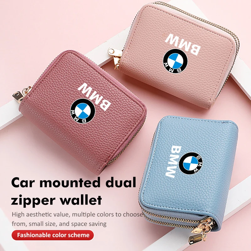 Car High-capacity Holder Storage Box Handbag Zipper Wallet For BMW E87 E70 E91 E30 G20 E92 E93 E60 E46 E90 G30 E53 X1