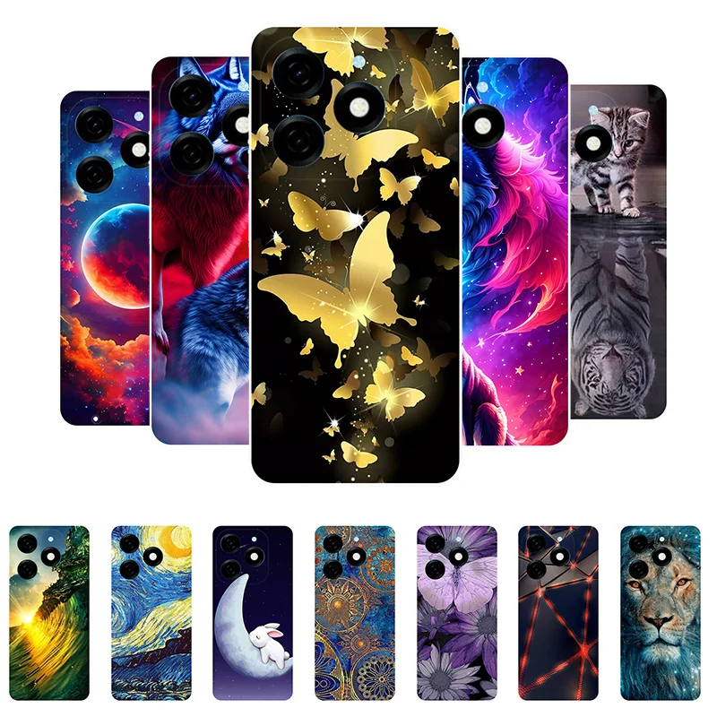 Case For Tecno Spark 20C Back Cover BG7n Butterfly Soft Silicone Shockproof Phone Case for Tecno Spark 20C Cover on Spark20C