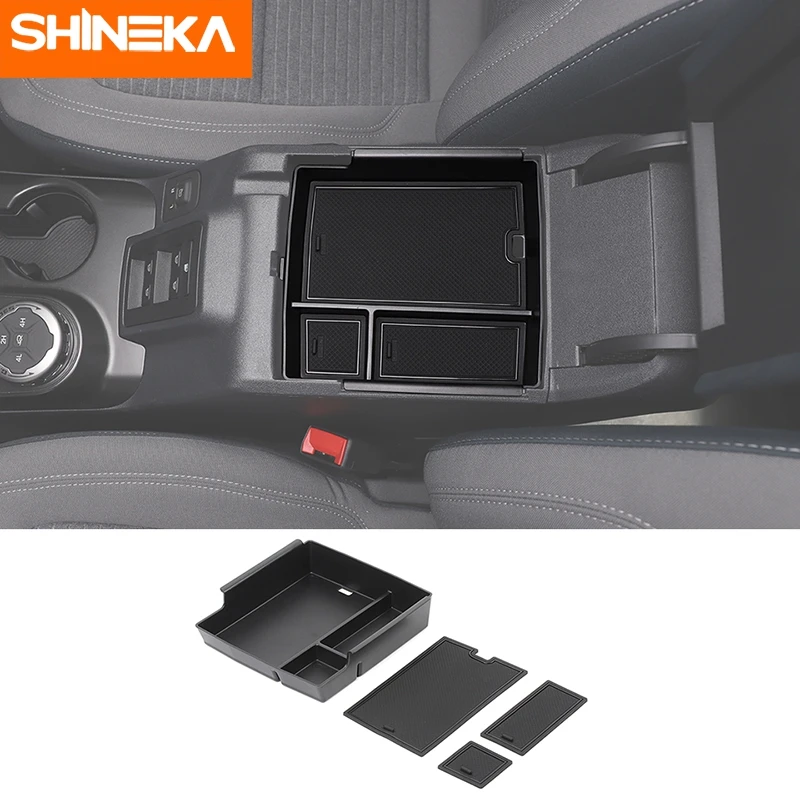 SHINEKA Center Console Organizer Armrest Storage Tray Console Storage Box Accessories For Ford Bronco 2021 up  Stowing Tidying