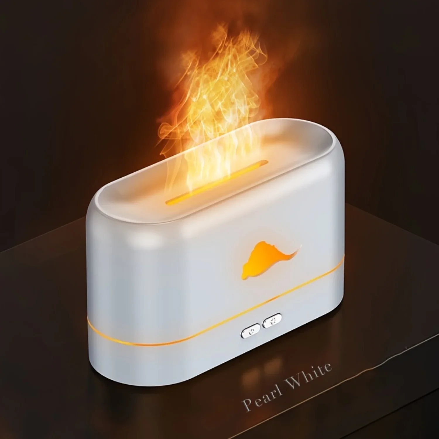 Portable Flame Air Diffuser & Humidifier - Auto-Off Protection - Ideal for Home, Office, Yoga - Noiseless Essential Oil Diffuser