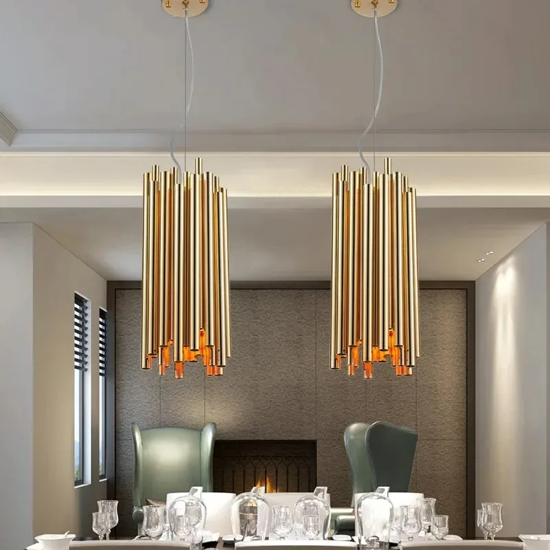 Pipe Organ Staircase Pendant Light Modern Chandelier For Living Room  Kitchen Island  Hanging Lamp Home Decor Lighting Fixture