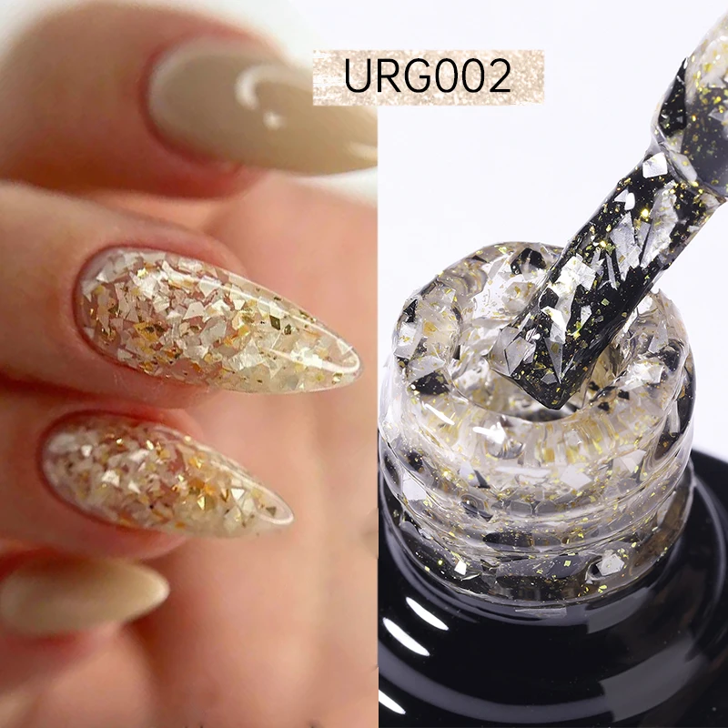 UR SUIKER 7ml Gold Glitter Gel Nagellak Platina Shining Mineral Pailletten Losweken UV LED Gel Nail Semi permanente manicure