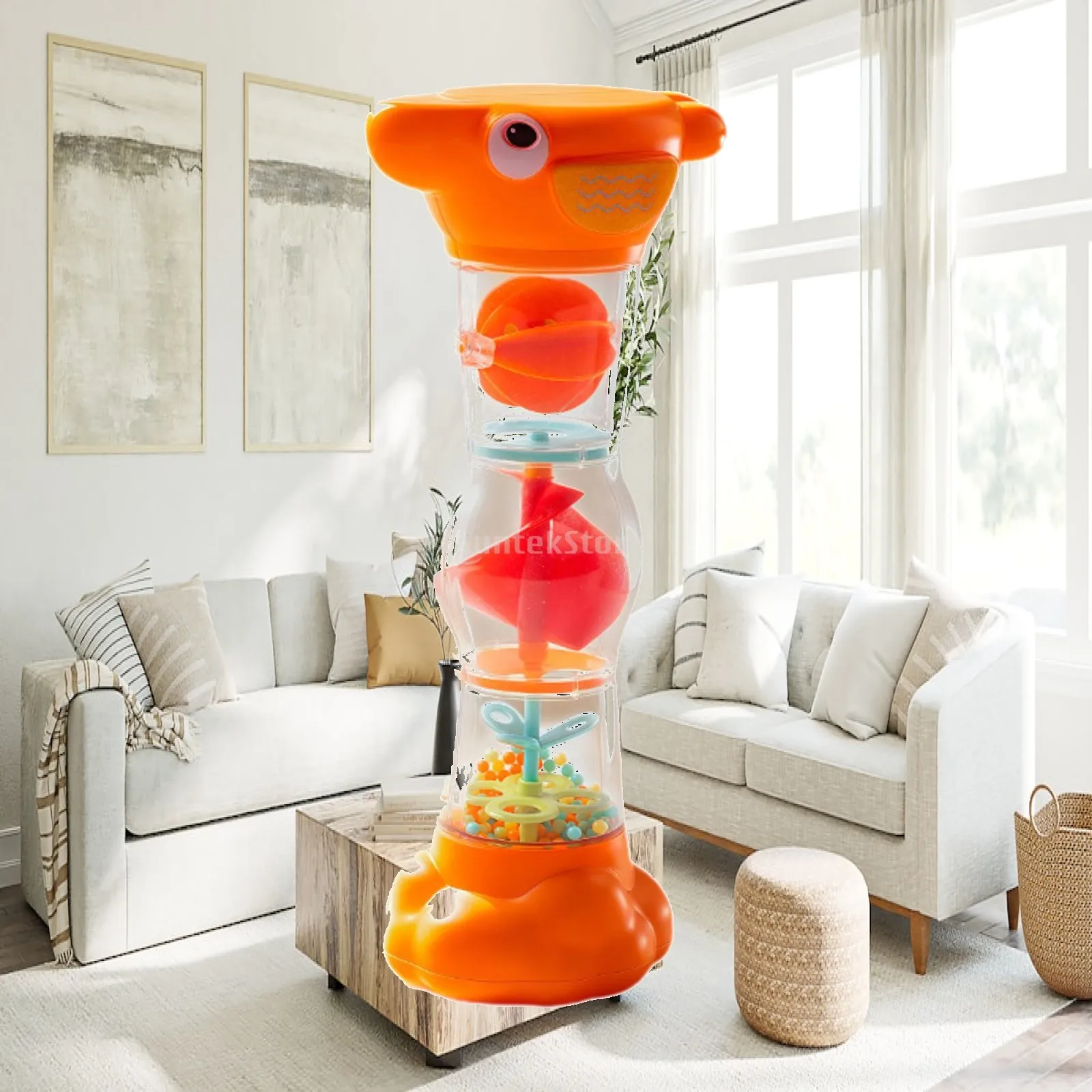 Educational Toy with Realistic Rain Sounds, Rainmaker, Rolling Beads, Rattle,